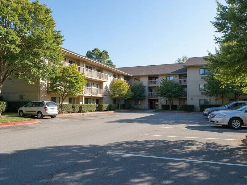 Apartment community parking lot