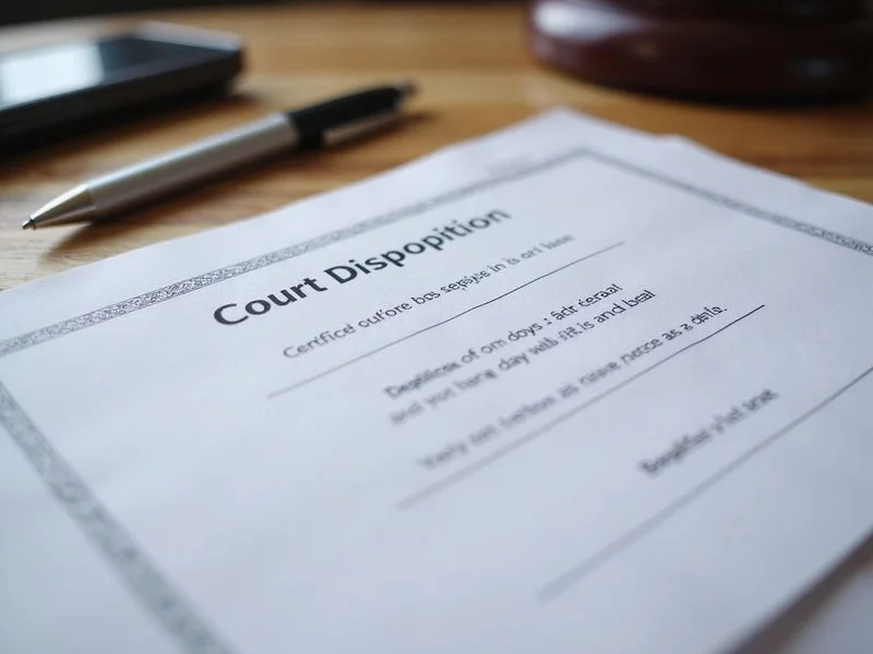 Certified DWI disposition