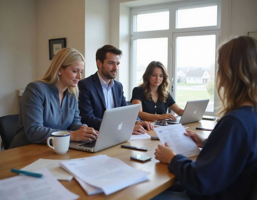 Felon Friendly Apartments team reviewing criminal background screening policies at desk