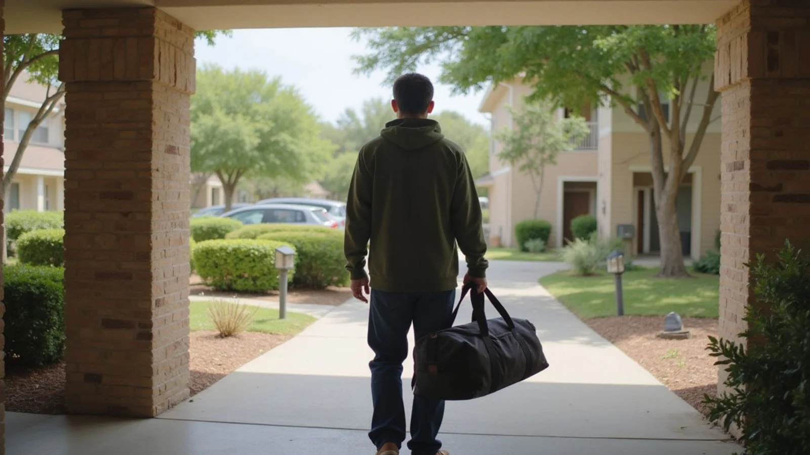 Reentry renter arriving at a new apartment