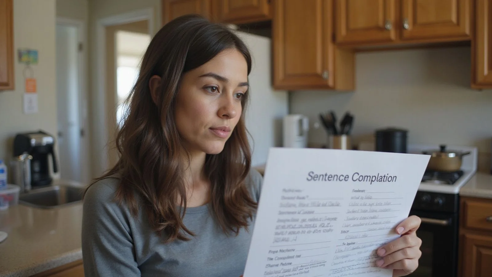 Renter with sentence-completion documentation